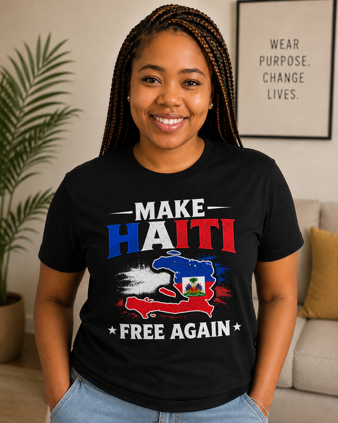 Make Haiti free aging T-shirt , Version 2