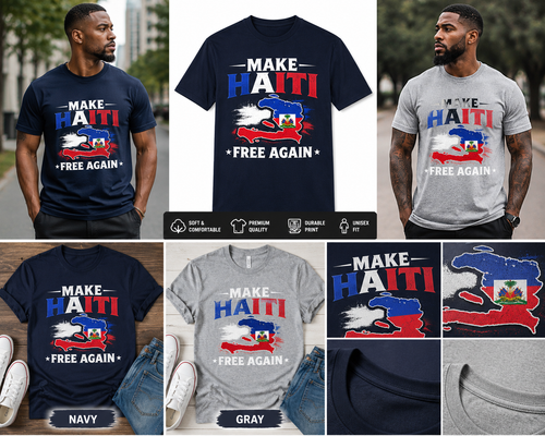 Make Haiti free aging T-shirt , Version 2